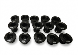 MCS CR-MO CHAINRING BOLT KIT BLACK (15 Piece)
