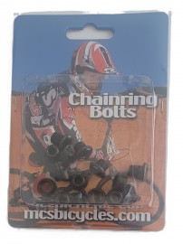 MCS CR-MO CHAINRING BOLT KIT BLACK (15 Piece)