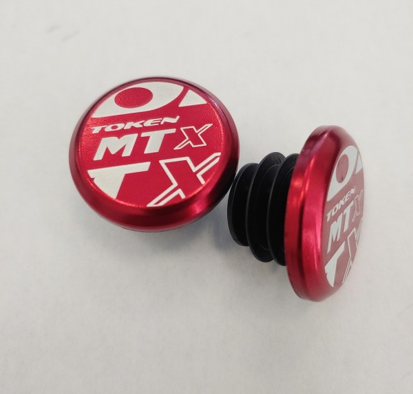 Red Fits MTB and BMX Handlebars Token MTX Handlebar End Plug