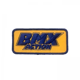 BMX ACTION MAGAZINE PATCH BLUE/YELLOW