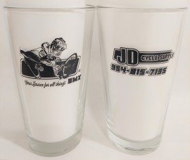 JD CYCLE SUPPLY PINT GLASS